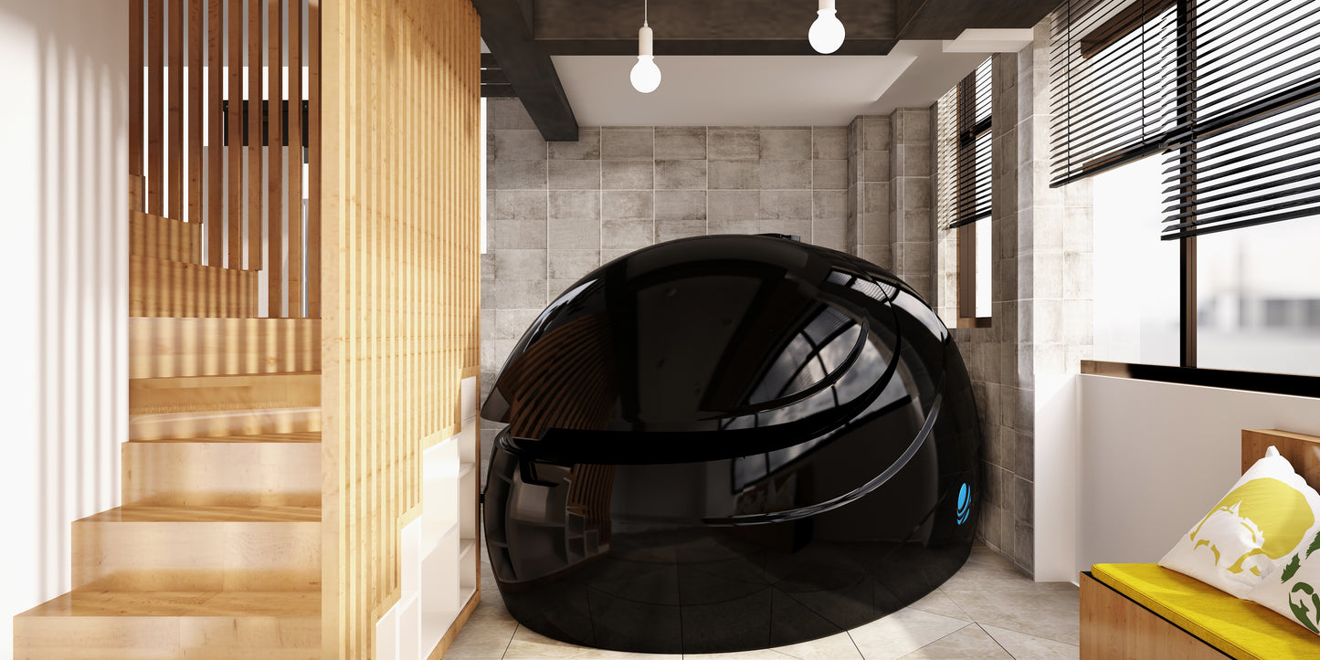 Sport Float Pod installed in a modern home wellness suite for private flotation therapy