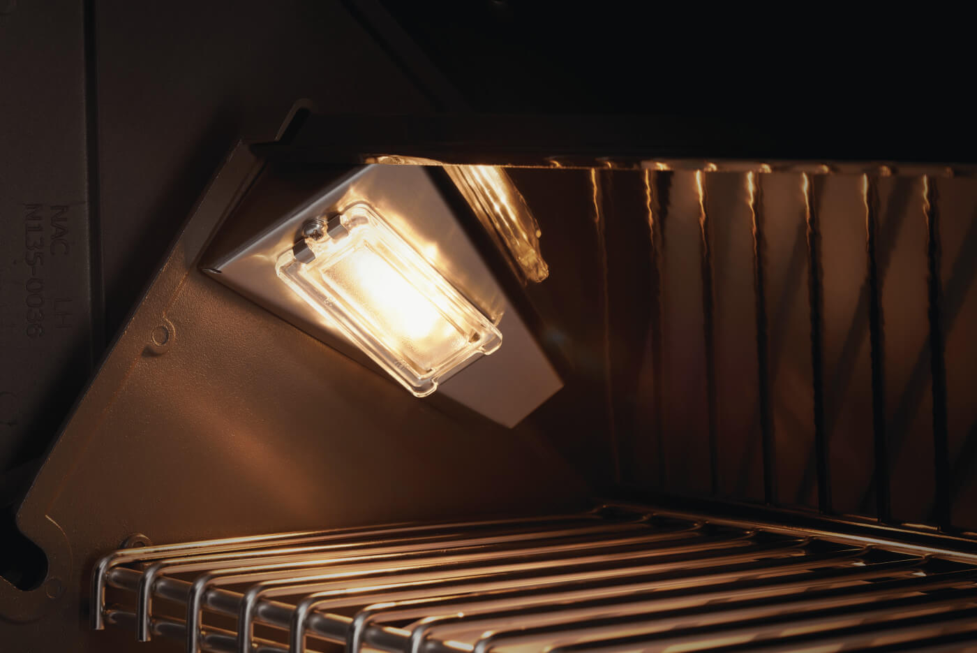 professional outdoor grill with LED lights for nighttime cooking