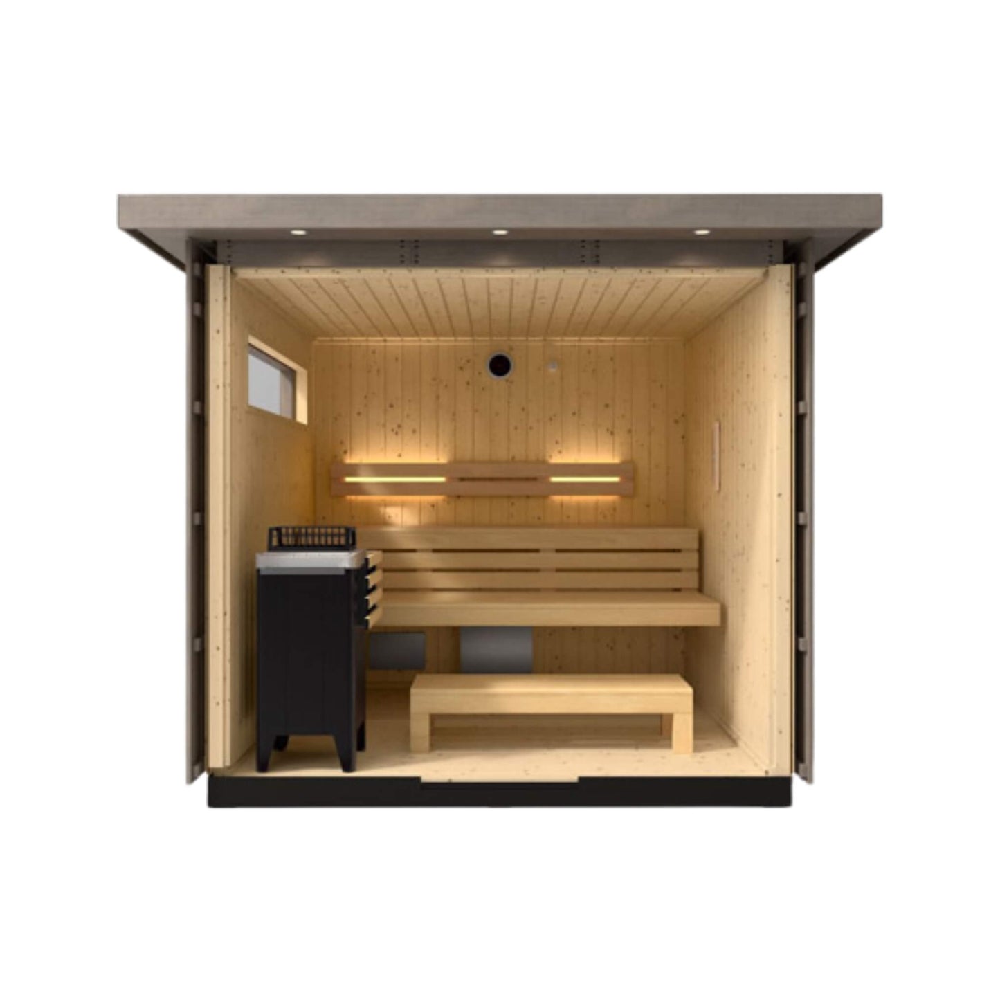 Scandinavian-Spruce-Sauna-Interior-with-Obeche-Wood-Bench