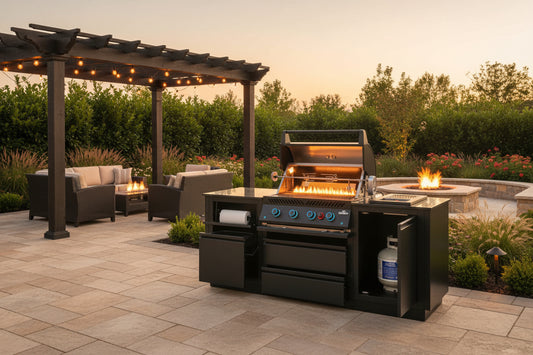 Patio Outdoor Kitchen - Patio Elegance OASIS™ 300 with Built-in 700 Series 32" Gas Grill