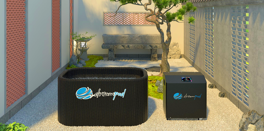 Dreampod Ice Bath Flex with integrated chiller system and reinforced inflatable walls