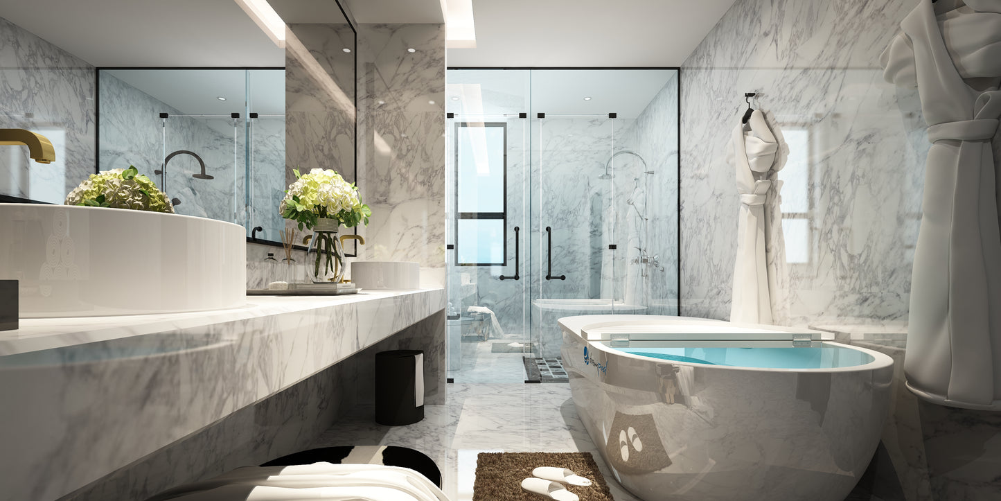 Dreampod Mineral Soaker luxury hot mineral bath in modern wellness space