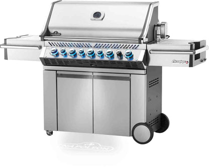 luxury gas grill with infrared burners and LED lights