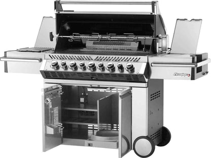 high-end patio grill with rotisserie burner