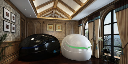 Private home float pod creating a calm, spa-like environment for recovery and mental clarity