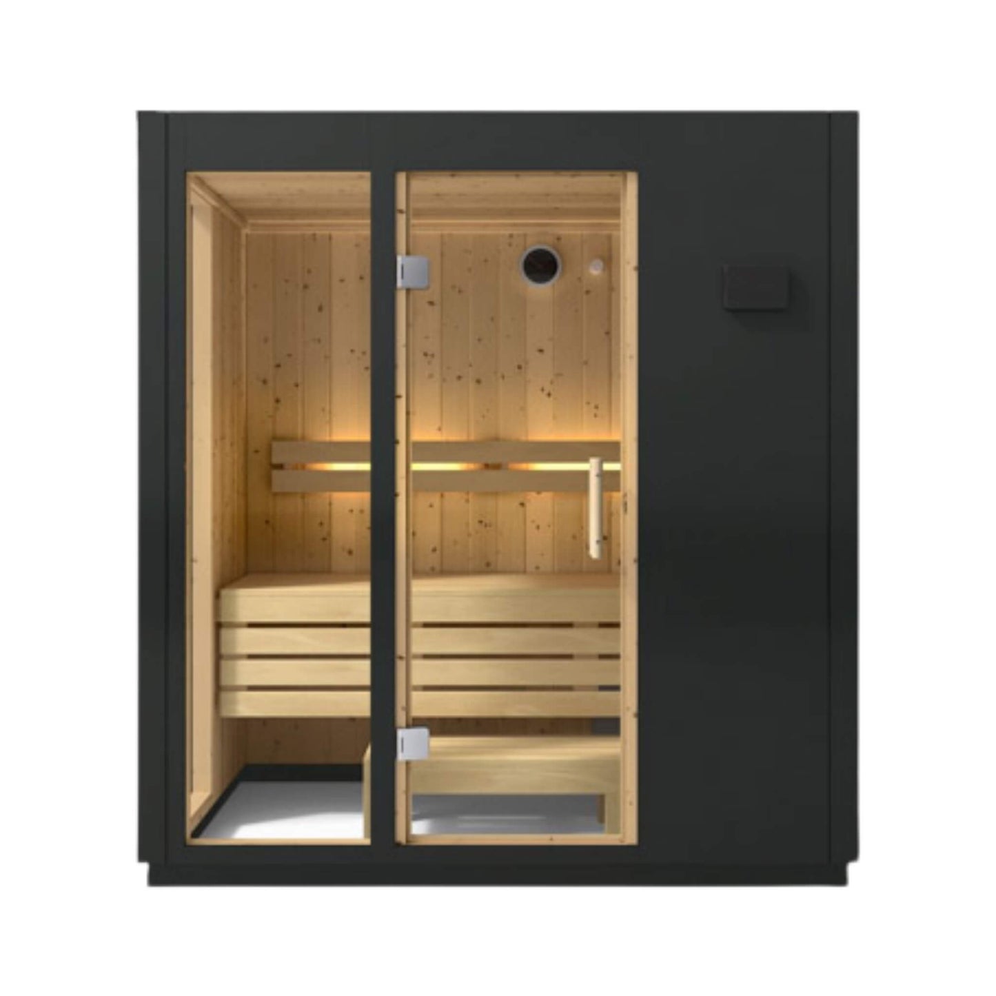 Kohler C1 Indoor Graphite Gray Freestanding Alcove Design Sauna Kit (SAK93182)