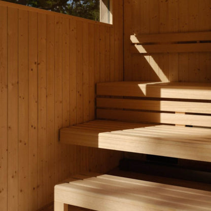 Scandinavian-Spruce-Sauna-Interior-with-Obeche-Wood-Bench