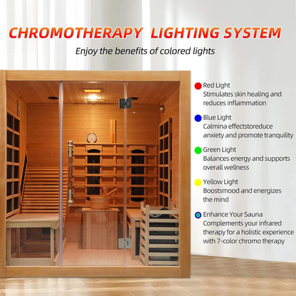 7-Color-Chromotherapy-LED-Lighting-System-in-Rovia-Oasis-Sauna