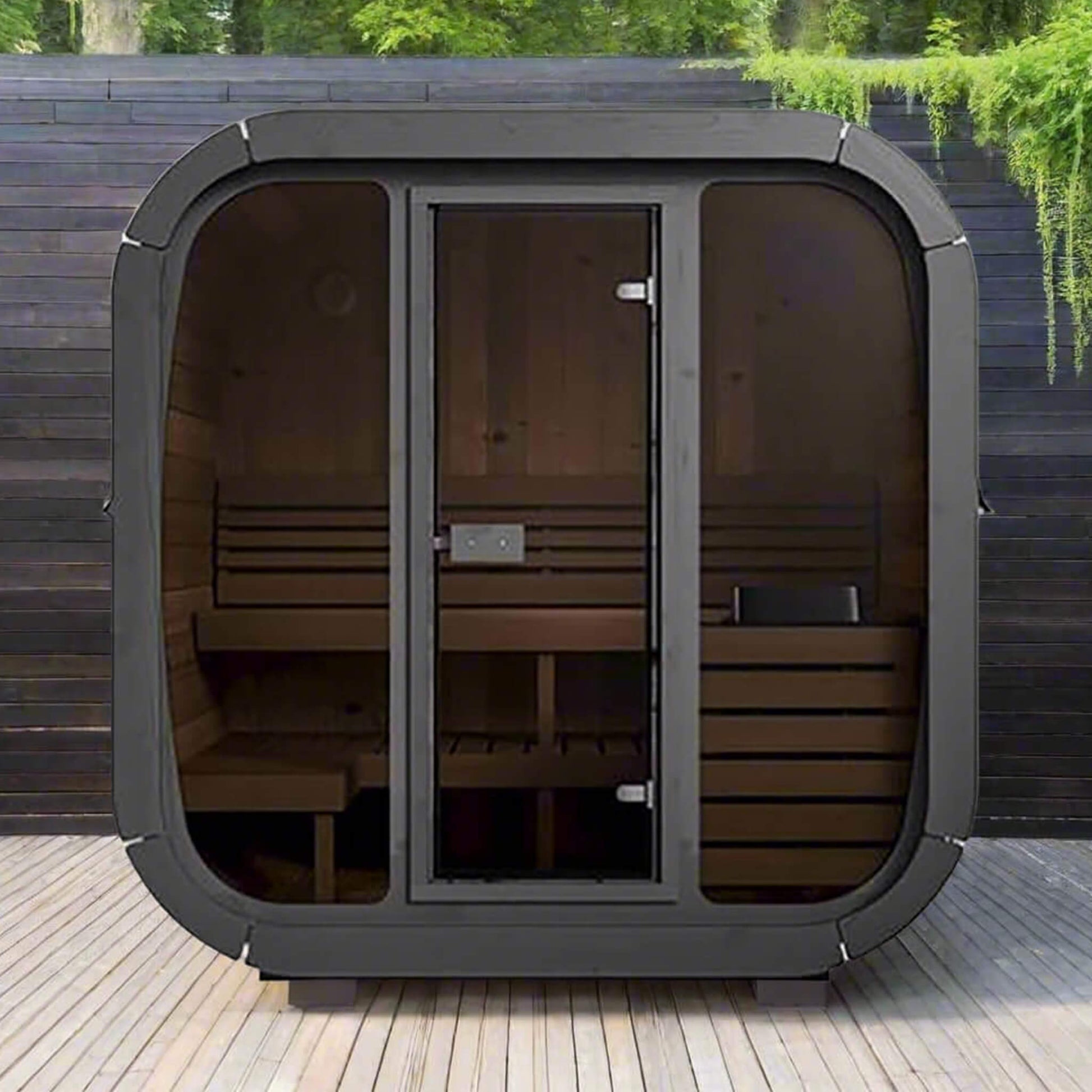 SaunaLife-CL5G-4-Person-Outdoor-Cube-Sauna-with-Thermo-Spruce-Exterior