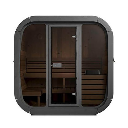 SaunaLife Model CL5G 4-Person Cube-Series Luxury Wooden Outdoor Home Sauna Kit [SL-MODELCL5G] (SAK91835)