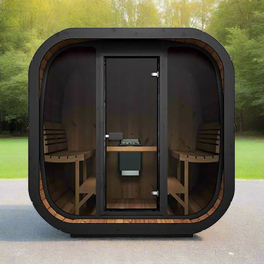 SaunaLife-Model-CL7G-6-Person-Outdoor-Cube-Sauna-Thermo-Spruce-Exterior