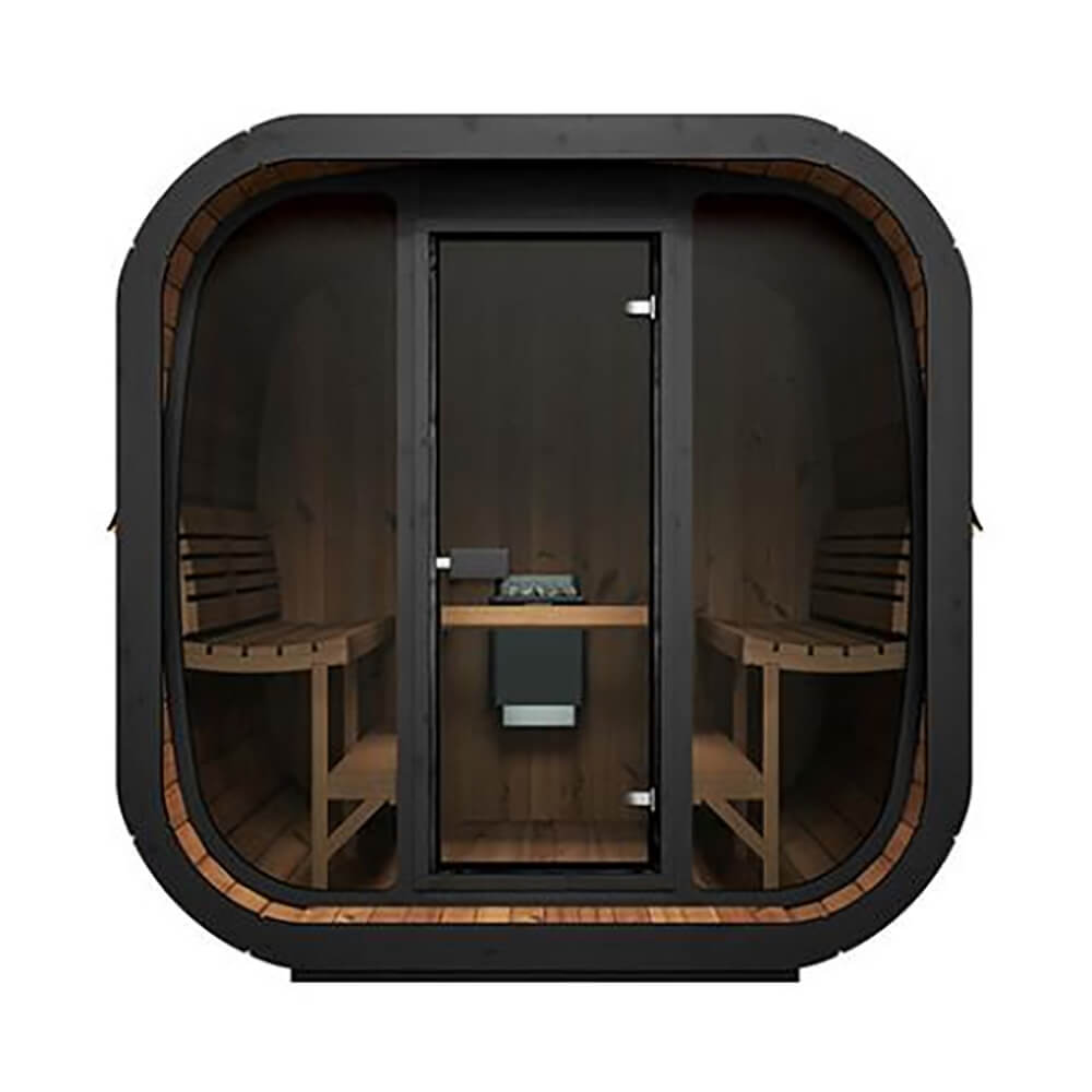 SaunaLife Model CL7G 6-Person Cube-Series Luxury Wooden Outdoor Home Sauna Kit [SL-MODELCL7G] (SAK95274)