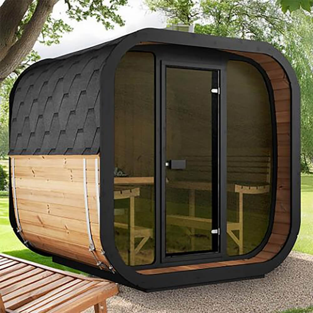 Panoramic-Glass-Front-Wall-Outdoor-Sauna-with-Bronze-Tinted-Tempered-Glass
