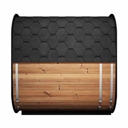 Durable-Shingle-Roof-and-Drip-Rail-System-for-Outdoor-Sauna-Protection