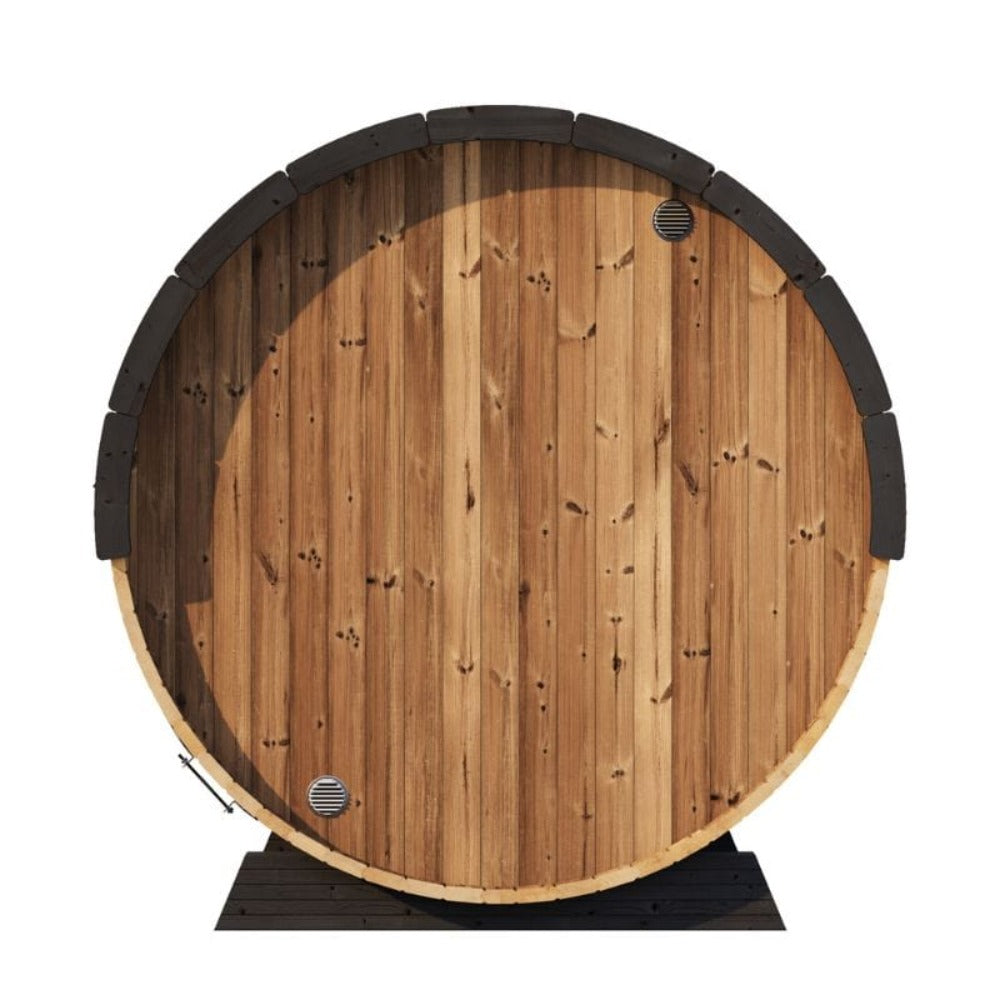 SaunaLife Model EE8G Ergo Series 6-Person Outdoor Sauna Barrel With Tempered Glass Front [SL-MODELEE8G] (SAK95812)
