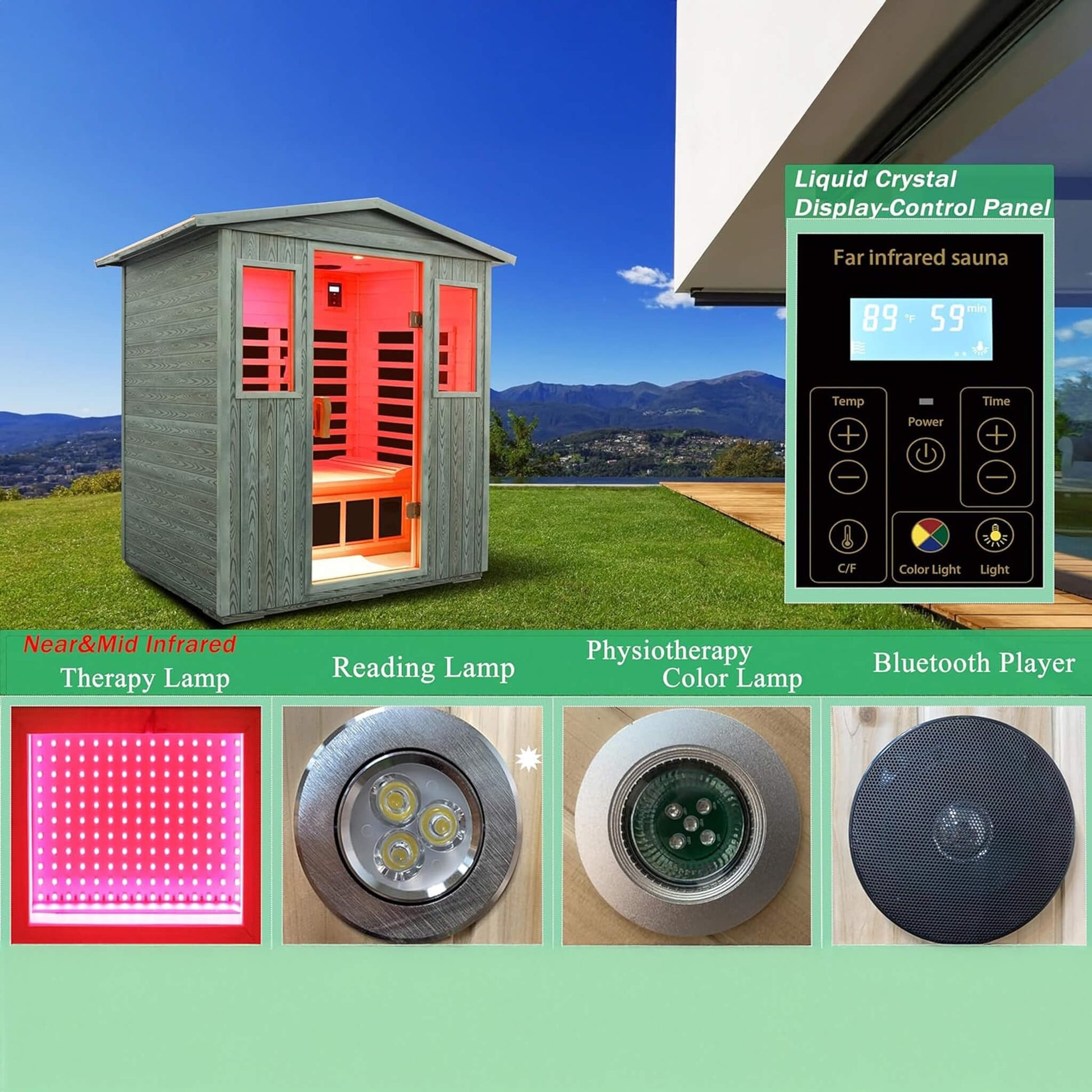 Infrared-Sauna-Chromotherapy-Light-System-and-Bluetooth-Speakers