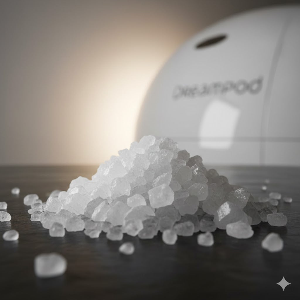 High-grade magnesium sulfate crystals for buoyancy in a home sensory deprivation tank.